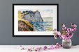 Claude Monet - Die Klippe von Aval Étrétat  Passepartout Dateil Rechteckig