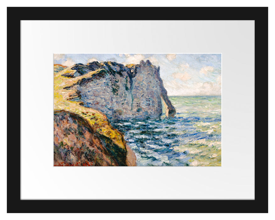 Claude Monet - Die Klippe von Aval Étrétat  Passepartout Rechteckig 30