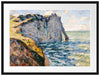 Claude Monet - Die Klippe von Aval Étrétat  Passepartout Rechteckig 80