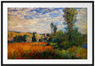 Claude Monet - Weg durch die Mohnfelder Ile Saint-Mart Passepartout Rechteckig 100