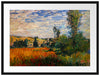 Claude Monet - Weg durch die Mohnfelder Ile Saint-Mart Passepartout Rechteckig 80