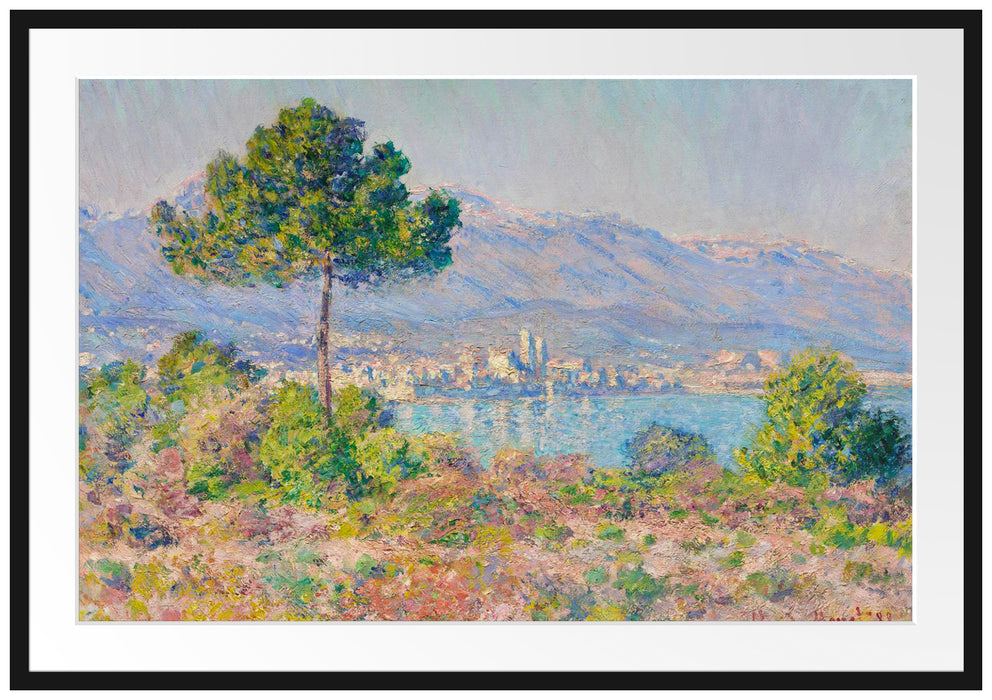 Claude Monet - Antibes vue du plateau Notre Dame Passepartout Rechteckig 100