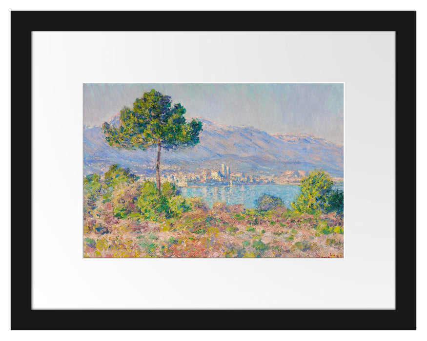 Claude Monet - Antibes vue du plateau Notre Dame Passepartout Rechteckig 30