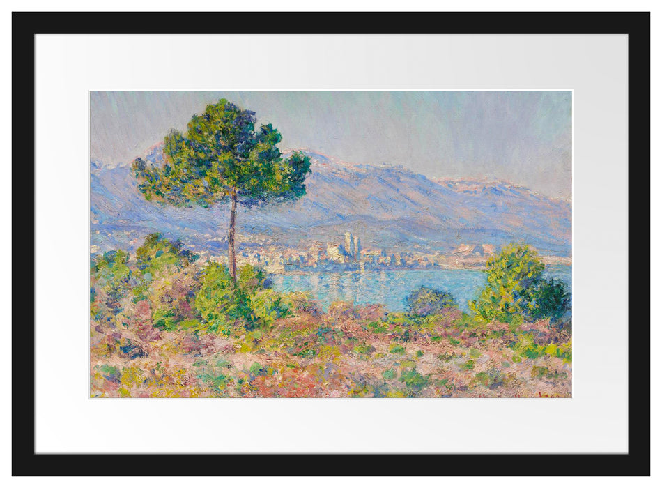 Claude Monet - Antibes vue du plateau Notre Dame Passepartout Rechteckig 40