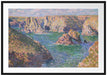 Claude Monet - Der Felsen von Guibel Passepartout Rechteckig 100