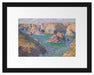 Claude Monet - Der Felsen von Guibel Passepartout Rechteckig 30