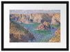 Claude Monet - Der Felsen von Guibel Passepartout Rechteckig 40