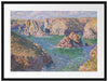 Claude Monet - Der Felsen von Guibel Passepartout Rechteckig 80