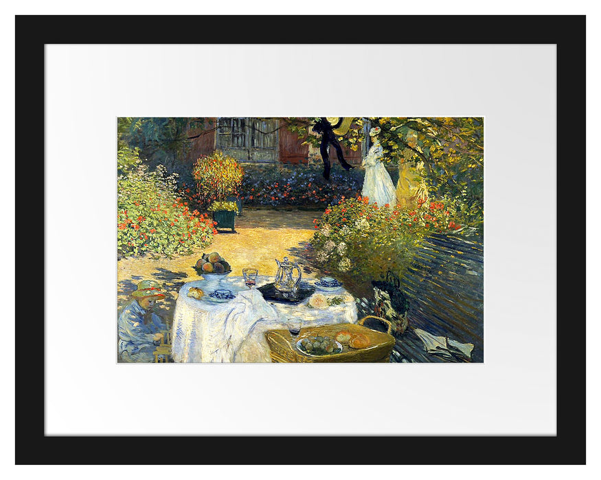 Claude Monet - Die Mittagsmahlzeit  Passepartout Rechteckig 30
