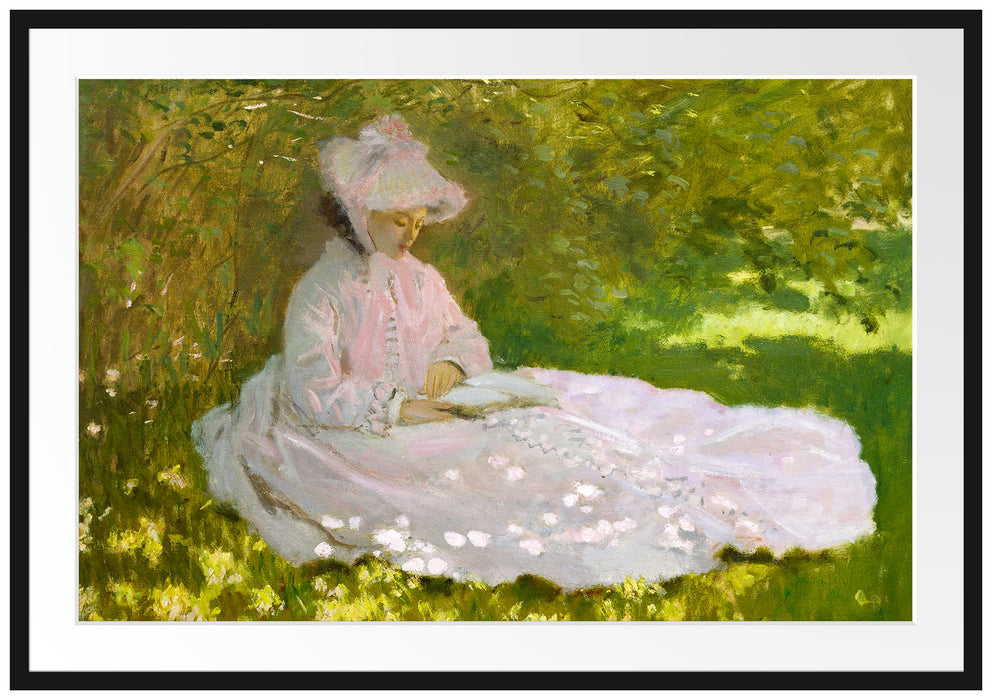 Claude Monet - Frühlingszeit  Passepartout Rechteckig 100