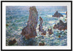 Claude Monet - Felsen bei Belle-Ile Passepartout Rechteckig 100