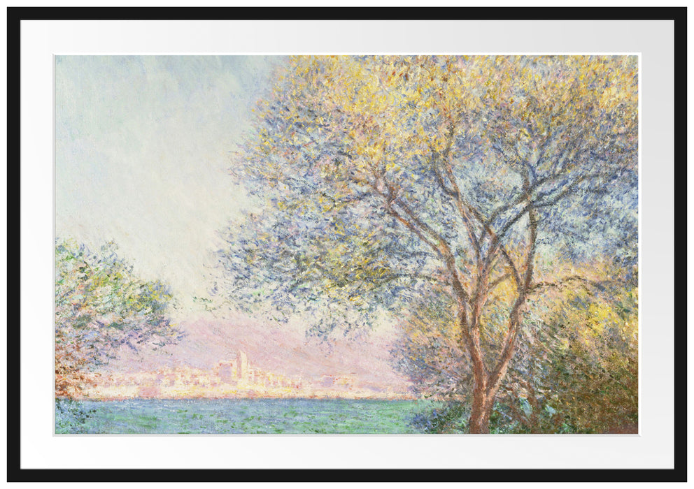 Claude Monet - Antibes Blick vom Salis Garten  Passepartout Rechteckig 100