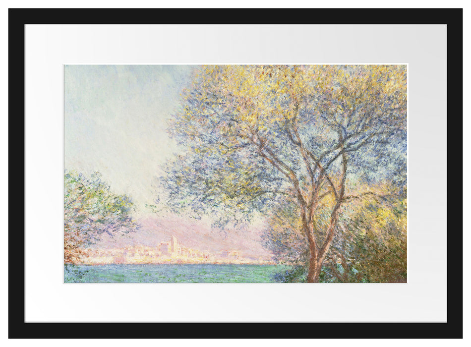 Claude Monet - Antibes Blick vom Salis Garten  Passepartout Rechteckig 40