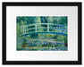 Claude Monet - Seerosen und japanische Brücke  Passepartout Rechteckig 30