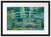 Claude Monet - Seerosen und japanische Brücke  Passepartout Rechteckig 40