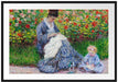 Claude Monet - Camille Monet und ein Kind im Garten des Passepartout Rechteckig 100