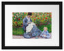 Claude Monet - Camille Monet und ein Kind im Garten des Passepartout Rechteckig 30