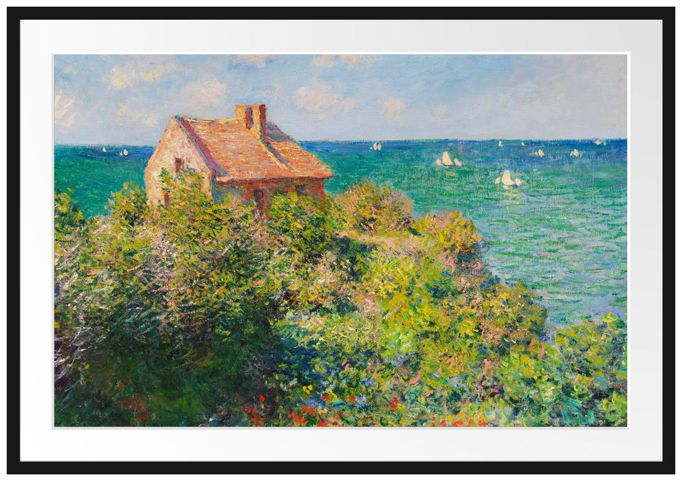 Claude Monet - Fischer-Häuschen in Varengeville Passepartout Rechteckig 100