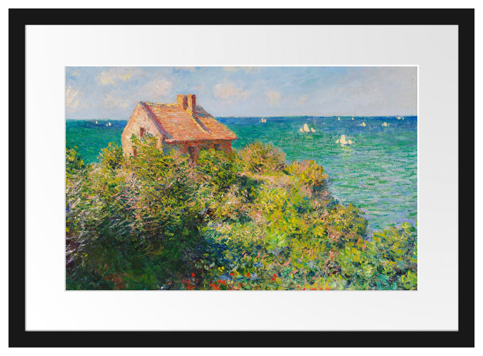 Claude Monet - Fischer-Häuschen in Varengeville Passepartout Rechteckig 40