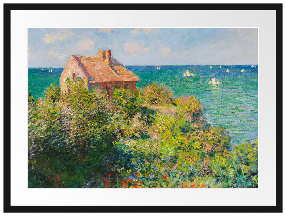 Claude Monet - Fischer-Häuschen in Varengeville Passepartout Rechteckig 80