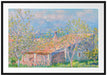 Claude Monet - Gärtner Häuschen in Antibes Passepartout Rechteckig 100