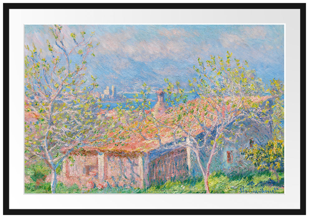 Claude Monet - Gärtner Häuschen in Antibes Passepartout Rechteckig 100