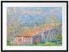Claude Monet - Gärtner Häuschen in Antibes Passepartout Rechteckig 80