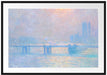 Claude Monet - Le Soleil sur la Tamise à Londres broui Passepartout Rechteckig 100