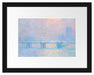 Claude Monet - Le Soleil sur la Tamise à Londres broui Passepartout Rechteckig 30