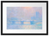 Claude Monet - Le Soleil sur la Tamise à Londres broui Passepartout Rechteckig 40