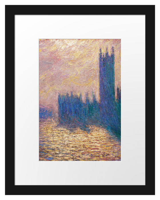 Claude Monet - Claude Monet - Das Parlament von London Passepartout Rechteckig 30