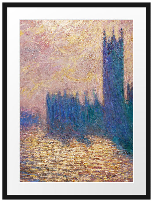Claude Monet - Claude Monet - Das Parlament von London Passepartout Rechteckig 80