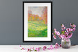 Claude Monet - Wiese in Giverny Passepartout Dateil Rechteckig