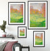 Claude Monet - Wiese in Giverny Passepartout Wohnzimmer Rechteckig