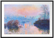 Claude Monet - Sonnenuntergang auf der Seine im Winter Passepartout Rechteckig 100