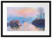 Claude Monet - Sonnenuntergang auf der Seine im Winter Passepartout Rechteckig 40