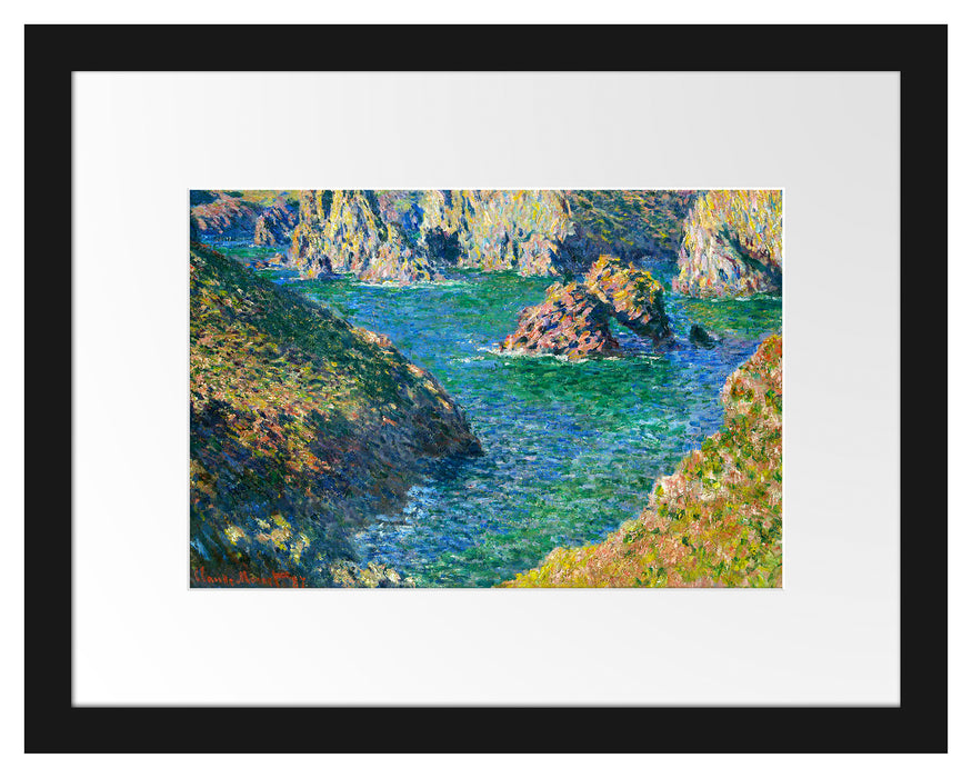 Claude Monet - Port Donnant Belle Ile  Passepartout Rechteckig 30