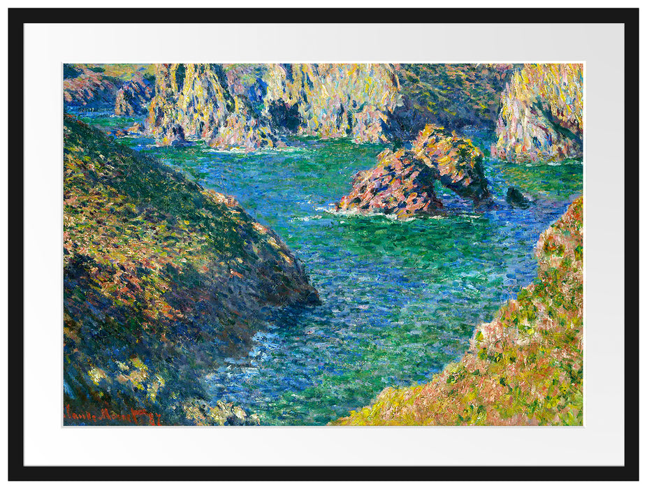Claude Monet - Port Donnant Belle Ile  Passepartout Rechteckig 80