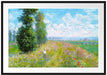 Claude Monet - Wiese mit Pappeln Passepartout Rechteckig 100