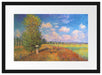 Claude Monet - Mohnfeld im Sommer Passepartout Rechteckig 40