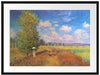 Claude Monet - Mohnfeld im Sommer Passepartout Rechteckig 80