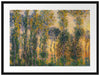 Claude Monet - Pappeln in Giverny bei Sonnenaufgang   Passepartout Rechteckig 80