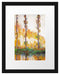 Claude Monet - Pappeln im Herbst  Passepartout Rechteckig 30