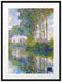 Claude Monet - Pappeln an der Epte I  Passepartout Rechteckig 80