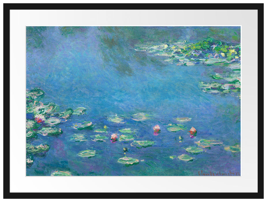 Claude Monet - Seerosen  III Passepartout Rechteckig 80