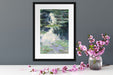 Claude Monet - Teich mit Seerosen   Passepartout Dateil Rechteckig