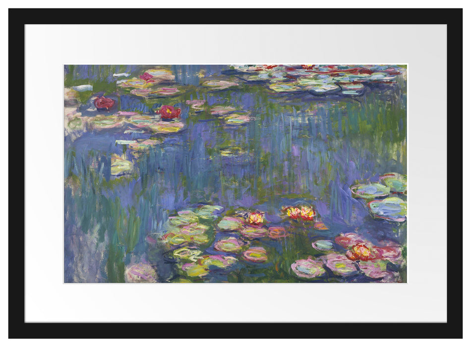 Claude Monet - Seerosen  V Passepartout Rechteckig 40