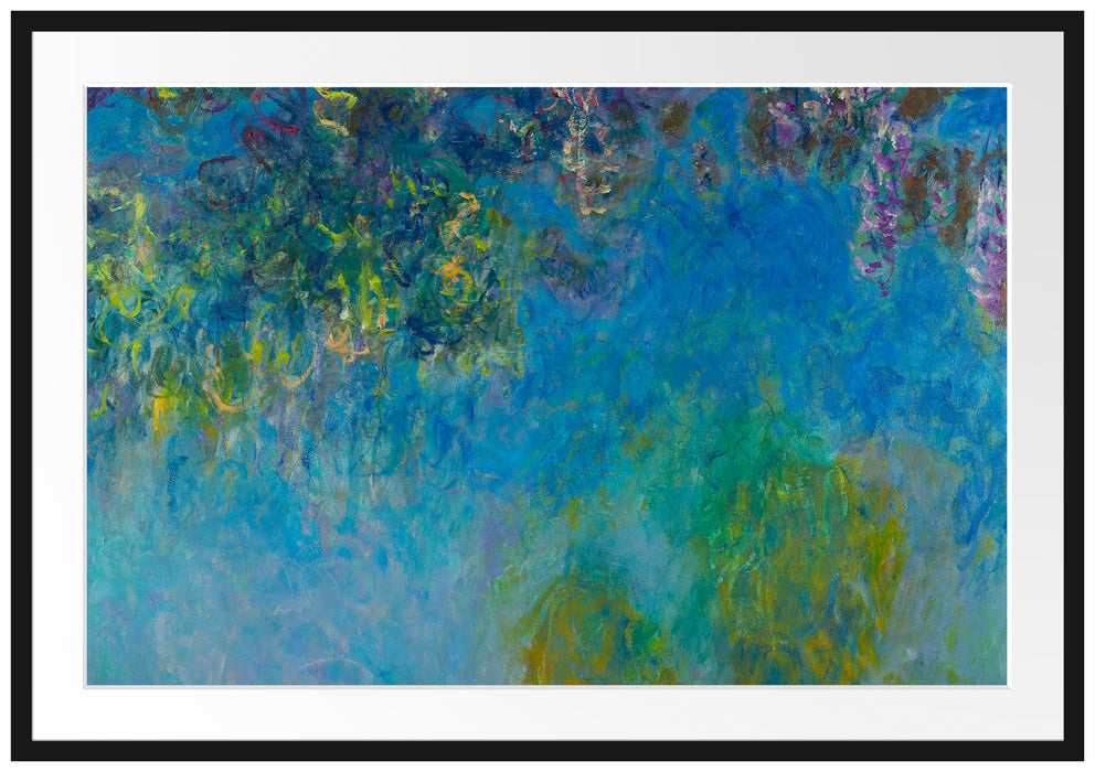 Claude Monet - GlyzinienWisteria Passepartout Rechteckig 100