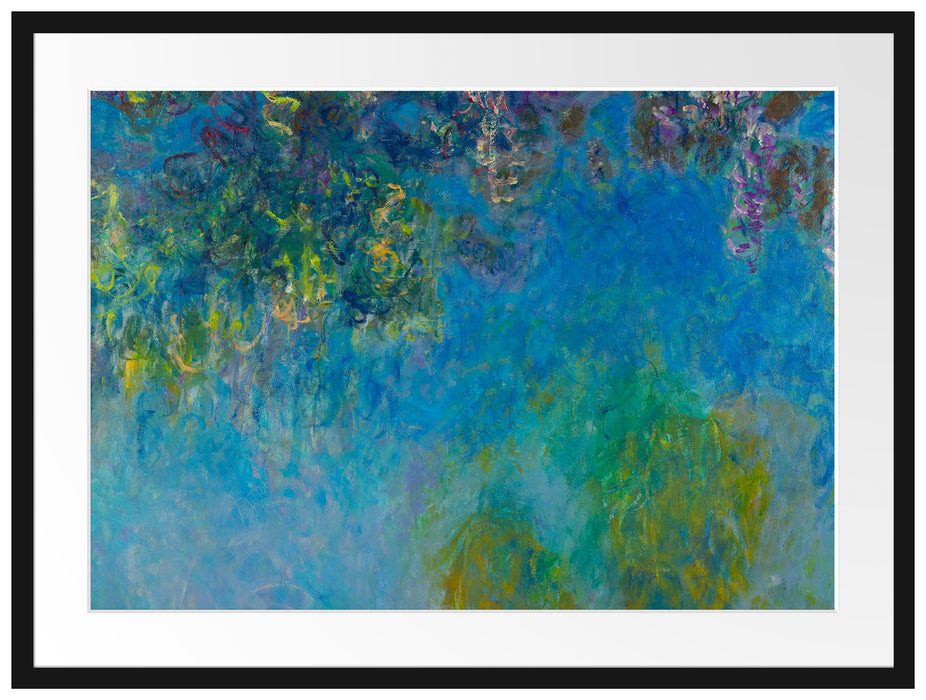 Claude Monet - GlyzinienWisteria Passepartout Rechteckig 80