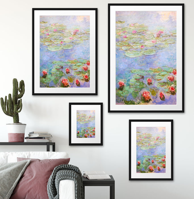 Claude Monet - Seerosen  VIII Passepartout Wohnzimmer Rechteckig